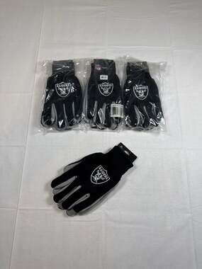 FOCO NFL Las Vegas Raiders Team Utility Gloves, One Size ** lot of 4**